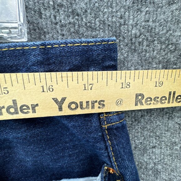 Levis 501 Jeans Mens 36x30 (36x29) Blue Button Up Dark Wash Straight Leg - Picture 12 of 15